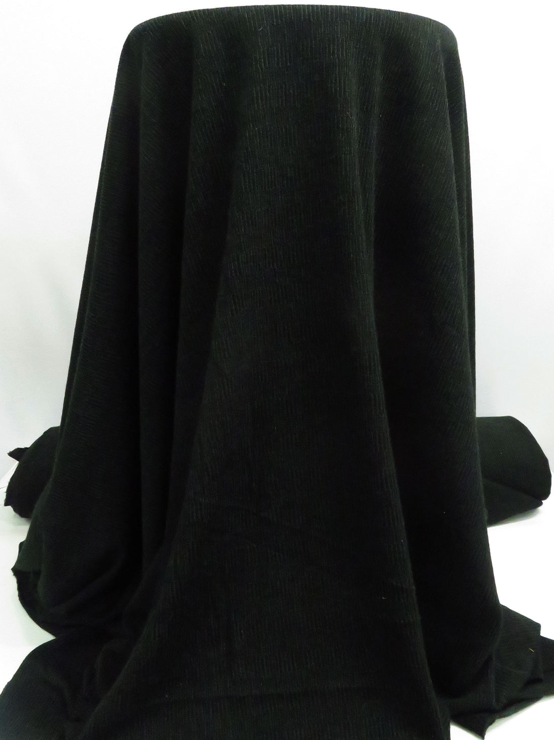 Black/Dark Jungle Green Polyester/Lycra Horizontal Stripe Novelty Weave Sweater Knit 60W