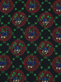 Black/Douban Green/Scarlet/Multi 100% Nylon Floral Medallion Brocade 63W