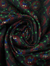 Black/Douban Green/Scarlet/Multi 100% Nylon Floral Medallion Brocade 63W