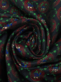 Black/Douban Green/Scarlet/Multi 100% Nylon Floral Medallion Brocade 63W