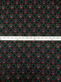 Black/Douban Green/Scarlet/Multi 100% Nylon Floral Medallion Brocade 63W