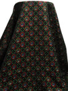 Black/Douban Green/Scarlet/Multi 100% Nylon Floral Medallion Brocade 63W
