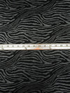 Black/Silver Polyester/Lycra Shimmer Foil Animal Print Ponte Knit 55W