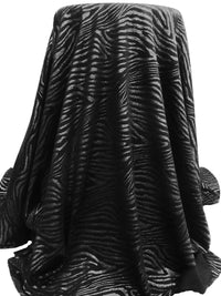 Black/Silver Polyester/Lycra Shimmer Foil Animal Print Ponte Knit 55W