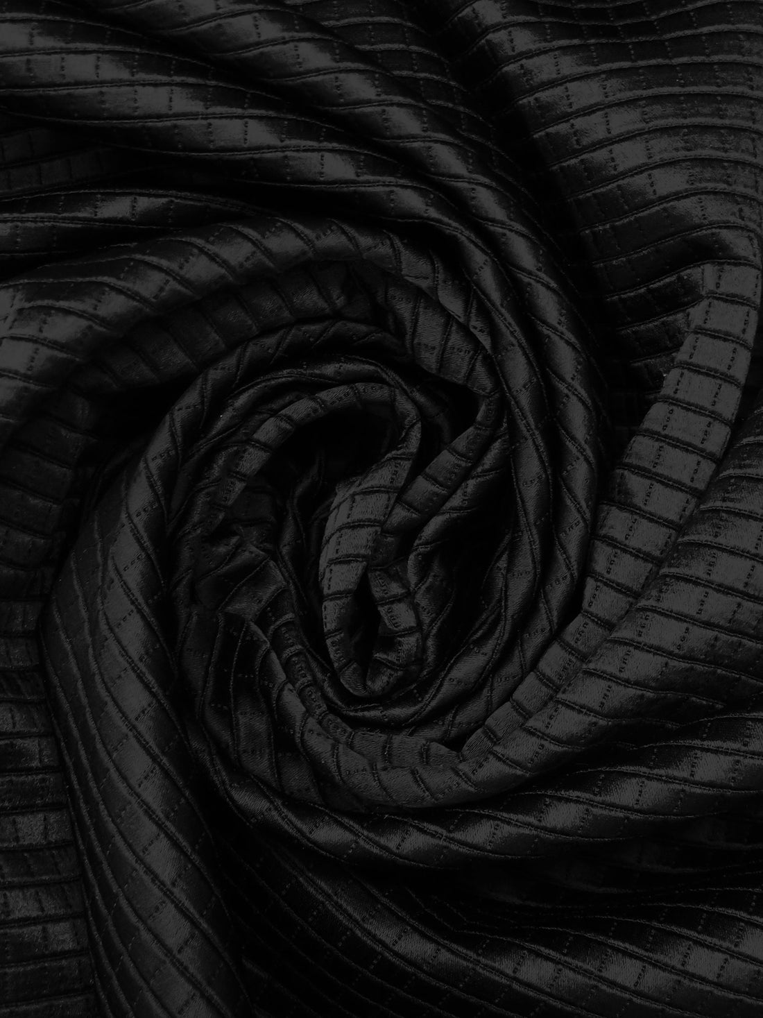 Black Polyester/Acetate Satin Brocade 50W