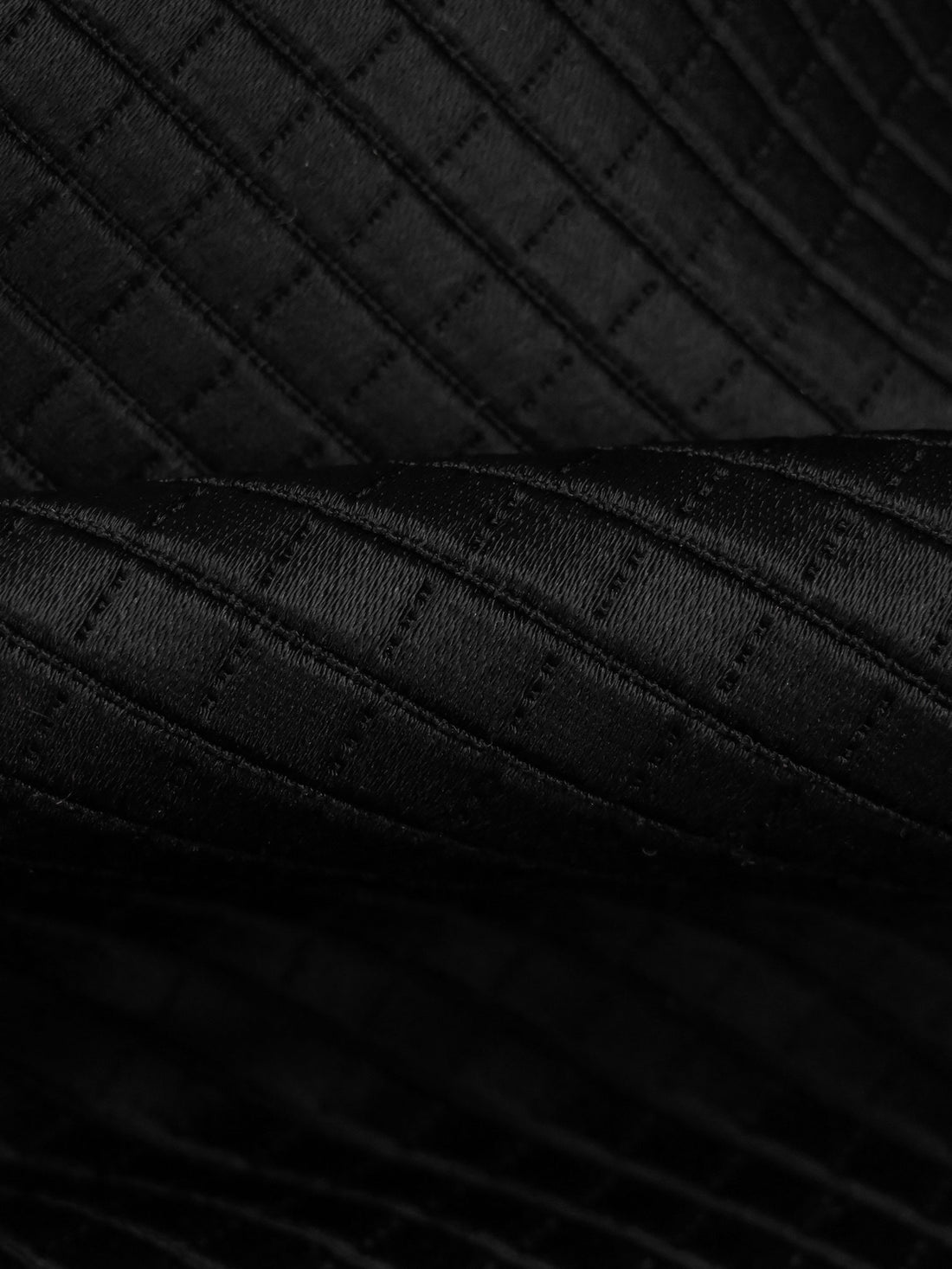 Black Polyester/Acetate Satin Brocade 50W