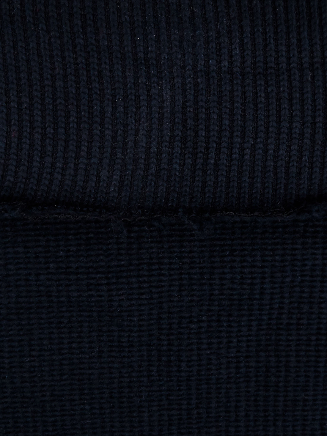 Midnight Navy Wool/Polyester Chunky Rib Sweater Knit - Imported From England - 64W