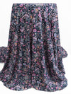 Navy Blue/Taffy Pink/White/Multi Rayon/Lycra Ornate Floral Print Jersey Knit - NY Designer - 62W