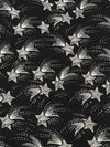 Black/Bone 100% Polyester Shooting Star Print Bubble Crepe 58W