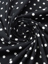 Black/White 100% Corduroy Polka Dot Print Pinwale Corduroy Shirting 54W