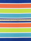 Sapphire/Lime/Safety Orange/Multi Cotton/Lycra Horizontal Stripe Print Jersey Knit 62W