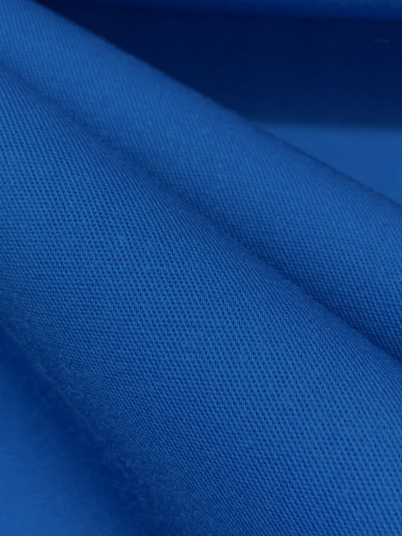 Medium Electric Blue Cotton/Polyester Fine Twill Poplin 64W