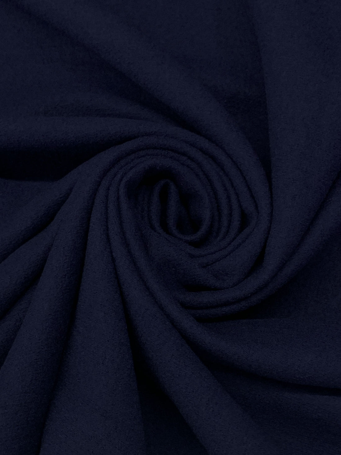 Dark Lapis Blue Wool/Nylon Felted Crepe Coating - Imported From England - 54W