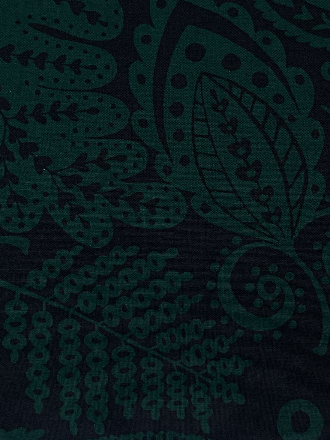 Midnight Spruce/Muted Midnight Navy 100% Cotton Stylized Floral Print Quilt Weight Woven 58W