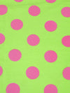 Inchworm Green/Brilliant Rose Cotton/Lycra Dot Print Jersey Knit 58W