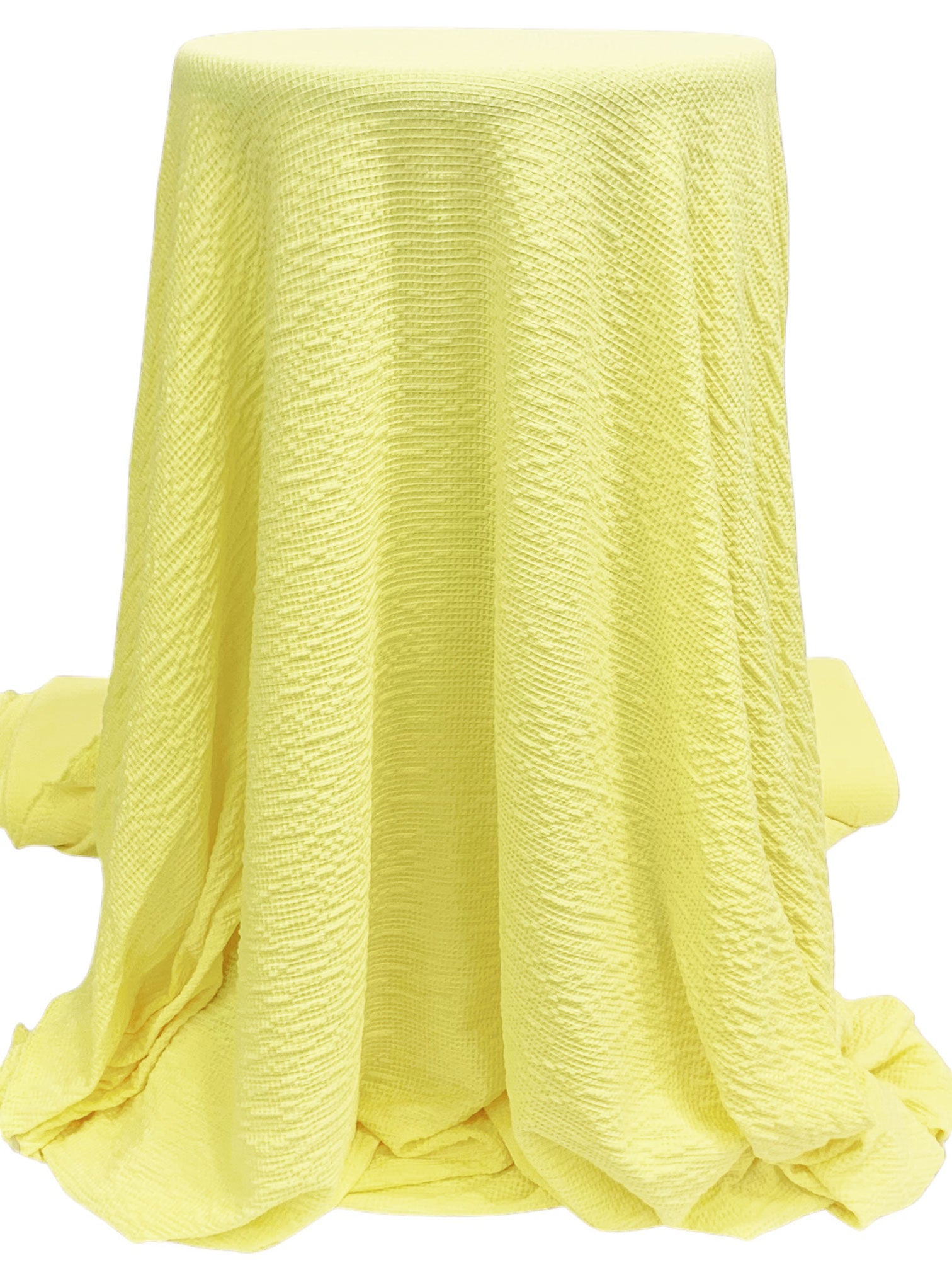 Flax Yellow Polyester/Lycra Puckered Knit 54W – Fabric Mart