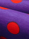 Regalia Purple/Cherry Red Cotton/Polyester Dot Weave Interlock Knit 58W