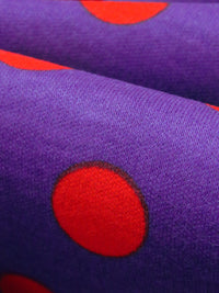 Regalia Purple/Cherry Red Cotton/Polyester Dot Weave Interlock Knit 58W