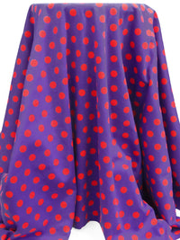 Regalia Purple/Cherry Red Cotton/Polyester Dot Weave Interlock Knit 58W