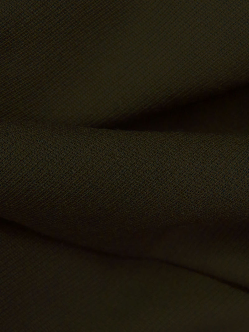 Midnight Army Green Wool/Polyester/Nylon Mini Cavalry Twill Suiting 60W