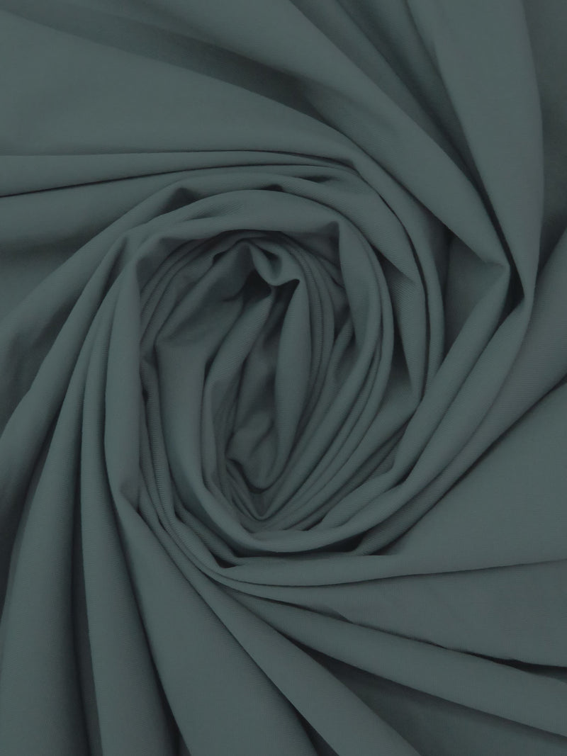 Storm Cloud Gray Nylon/Elastane Activewear Knit Lining - Imported From Italy - 58W