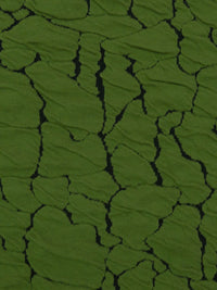 Dark Moss Green/Black Polyester/Rayon/Lycra Abstract Crackle Weave Jacquard Double Knit 55W
