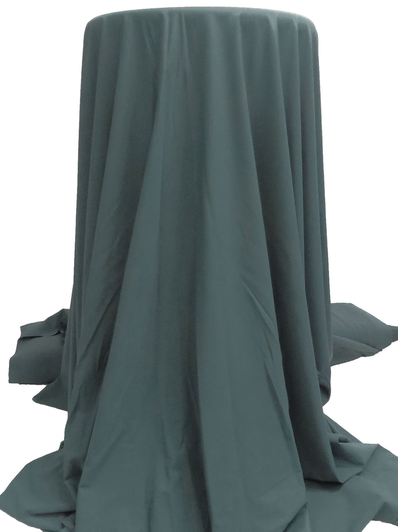 Storm Cloud Gray Nylon/Elastane Activewear Knit Lining - Imported From Italy - 58W