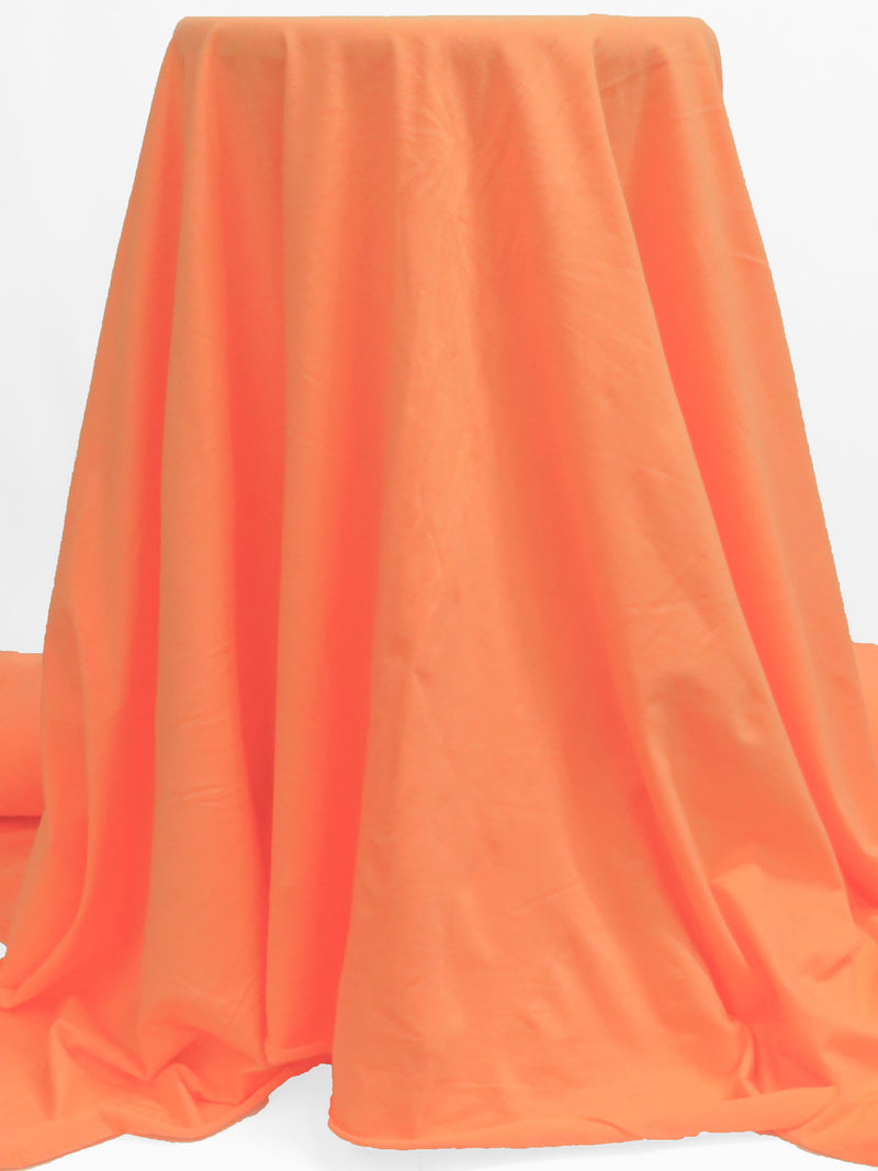 Neon Atomic Tangerine 100% Cotton Jersey Knit 60W