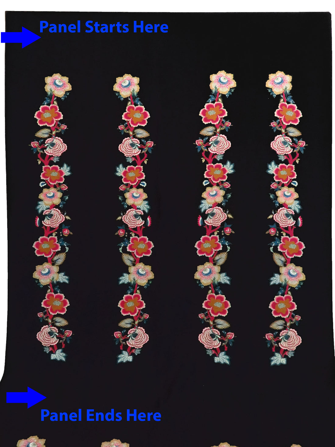 SOLD BY THE PANEL ONLY - Black/Dark Raspberry/Wheat/Multi 100% Rayon Camellia Lotus Floral Trellis Print Suiting - NY Designer - 55W