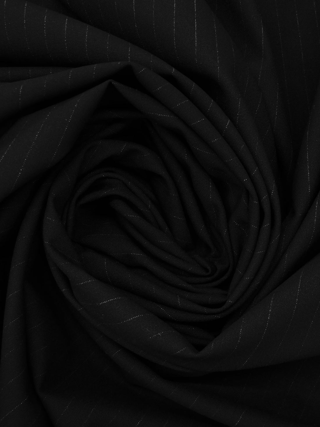 Black/Light Gray Polyester/Rayon/Lycra Vertical Pinstripe Stretch Suiting 58W