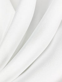 White 100% Polyester Charmeuse - U.S. Designer - 50W