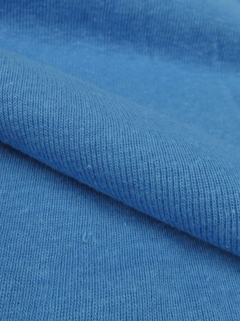 Steel Blue Cotton/Polyester Fine Rib Knit 62W