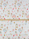 Soft Misty Blue/Ballet Pink/Goldenrod/Multi Organic Cotton/Lycra Pampered Hotel Dogs Print - BedHead - 58W