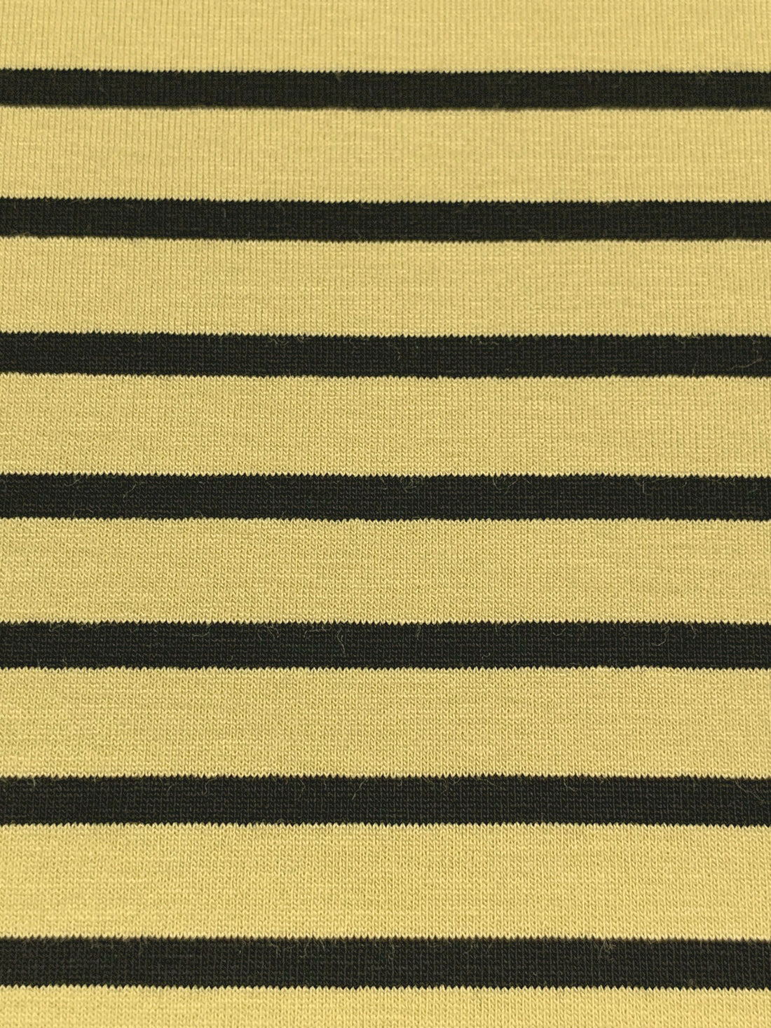 Sunlit Flax/Black Rayon/Lycra Horizontal Stripe Weave Jersey Knit - Spirit House - 58W
