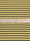 Sunlit Flax/Black Rayon/Lycra Horizontal Stripe Weave Jersey Knit - Spirit House - 58W