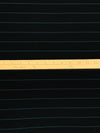 Black/Deep Sea Blue Rayon/Lycra Horizontal Stripe Weave Jersey Knit - Spirit House - 58W