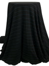 Black/Deep Sea Blue Rayon/Lycra Horizontal Stripe Weave Jersey Knit - Spirit House - 58W