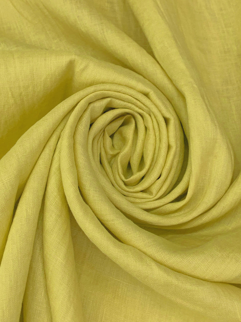 Flax Yellow 100% Linen Handkerchief Linen - Spirit House - 48W