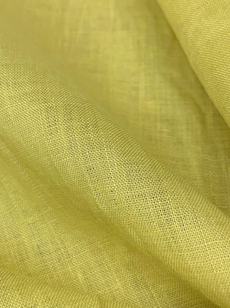 Flax Yellow 100% Linen Handkerchief Linen - Spirit House - 48W