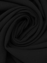 Spider Black 100% Wool Tricotine Suiting - NY Designer - 56W