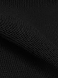 Spider Black 100% Wool Tricotine Suiting - NY Designer - 56W