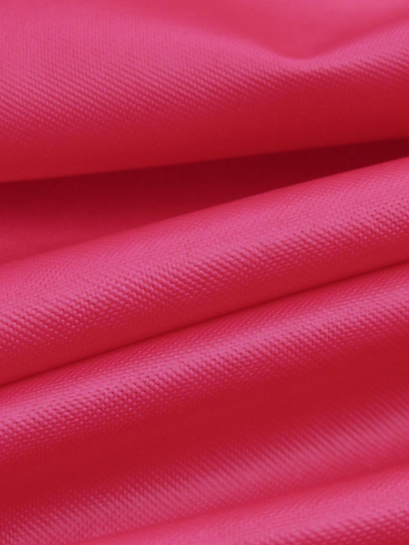 Neon French Raspberry Pink Polyester/Lycra Faux Leather-Look Knit - NY Designer - 58W