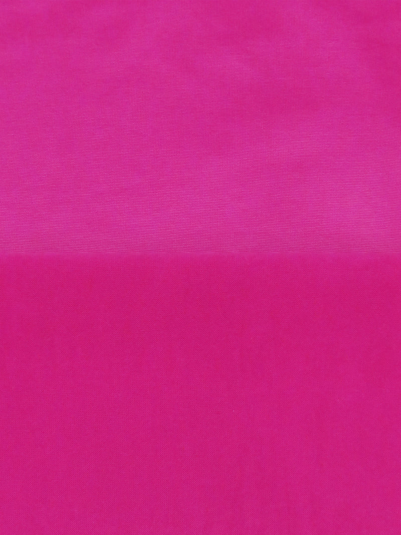 Fuchsia Pink Polyester/Lycra Faux Leather-Look Knit - NY Designer - 58W