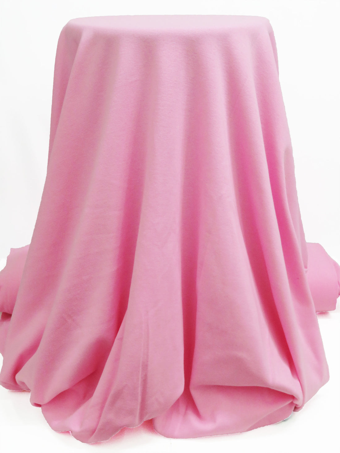 Cherry Pink Cotton/Polyester Fine Rib Knit 52W