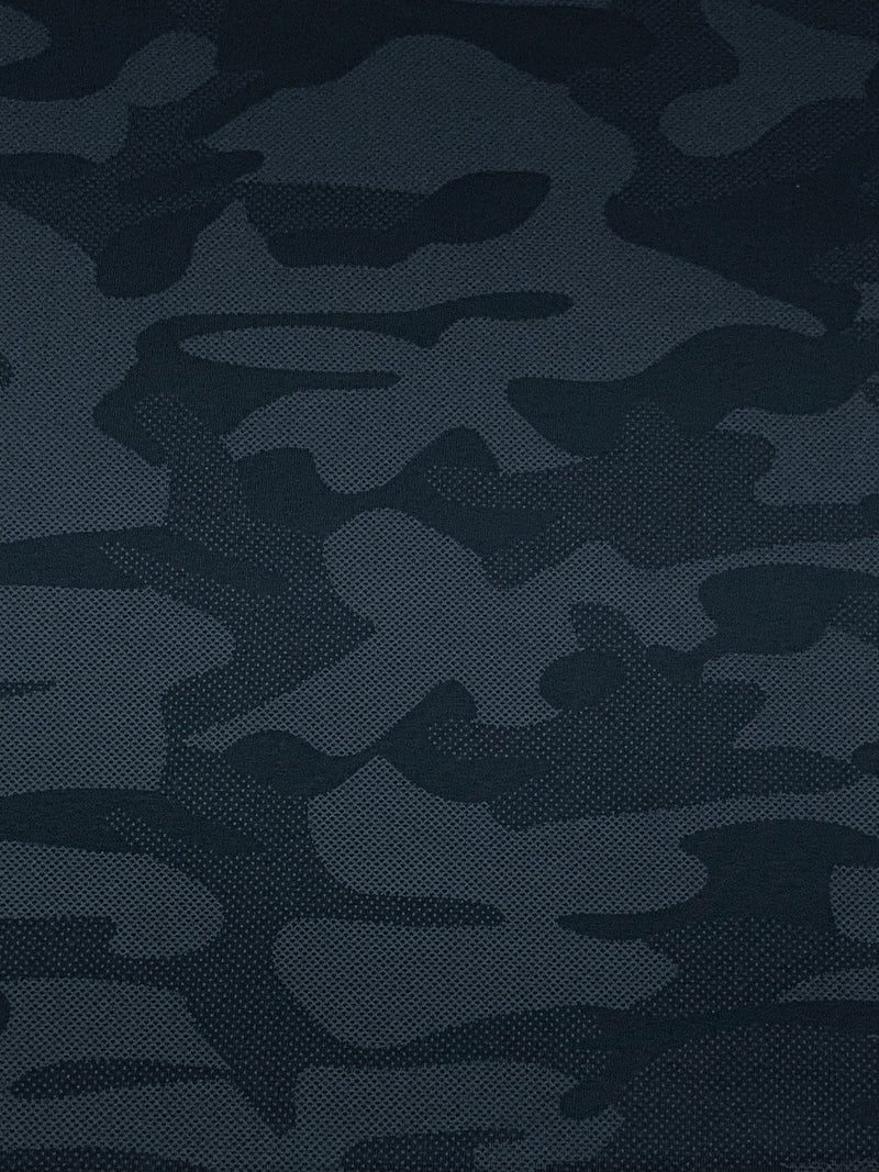 Dark Navy Nylon/Lycra Camouflage Print Activewear Knit 59W