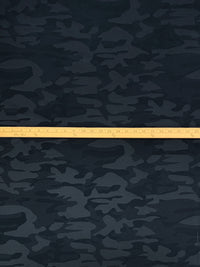 Dark Navy Nylon/Lycra Camouflage Print Activewear Knit 59W