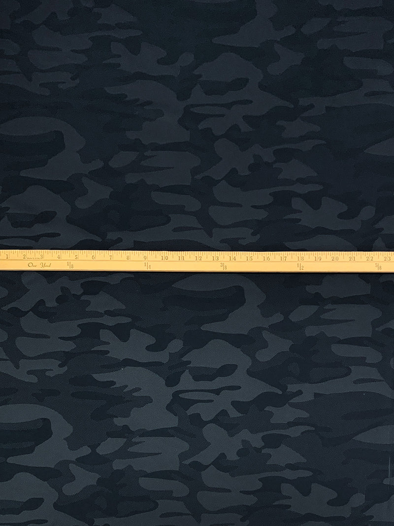 Dark Navy Nylon/Lycra Camouflage Print Activewear Knit 59W