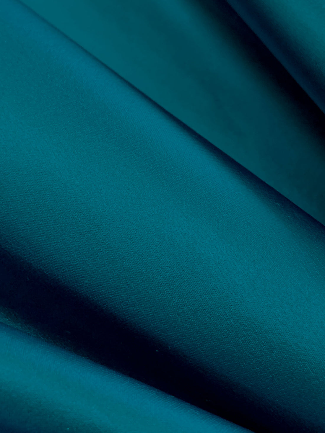 Teal Blue Polyester/Lycra Faux Leather-Look Knit 57W