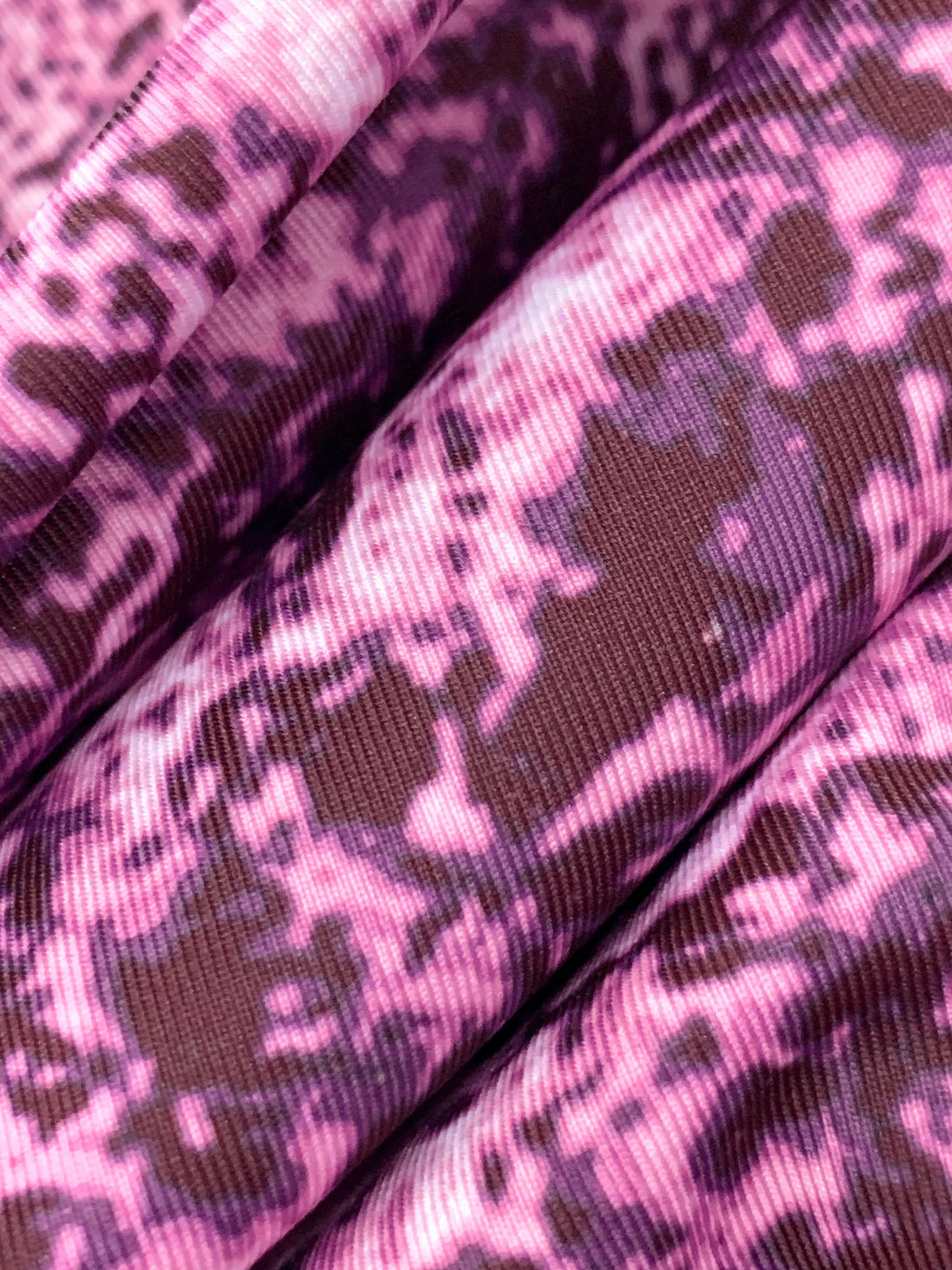 Pearly Purple/Black/Dark Purple Nylon/Lycra Abstract Print Activewear Knit 59W