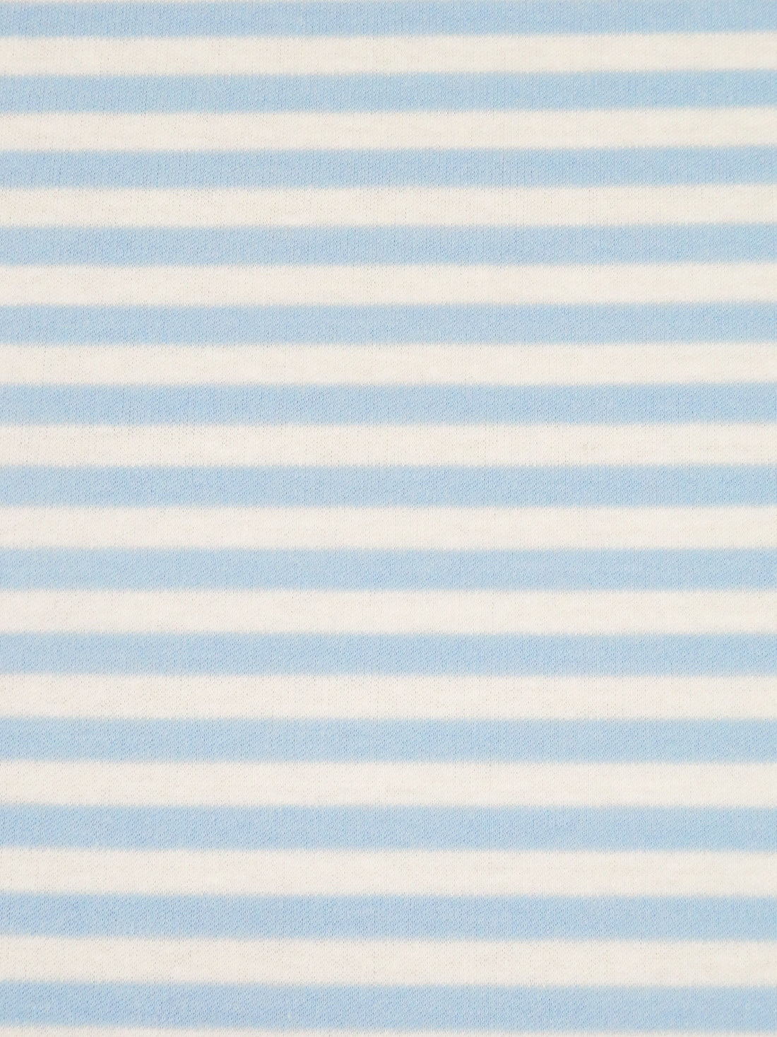 Beau Blue/White Cotton/Polyester Horizontal Stripe Weave Interlock Knit 60W